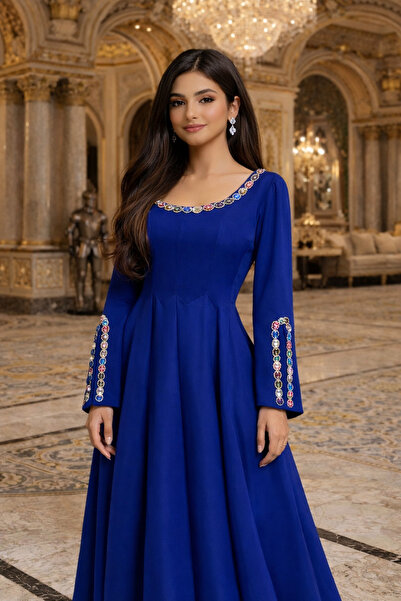 Prestige dresses فستان ناعم فصوص زركون