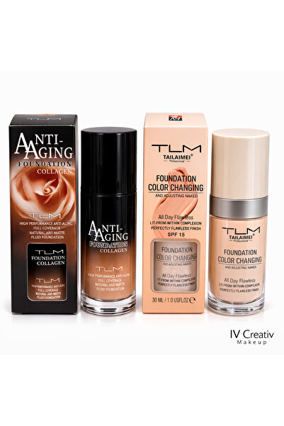 TLM Set Fond de Ten Profesional – Anti-Aging Foundation Collagen + Foundation...