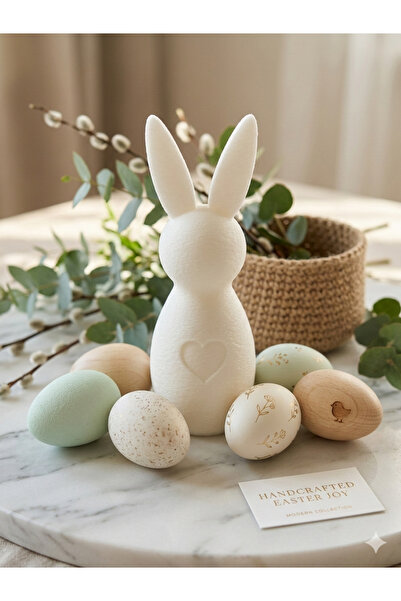 MİR STORE Minimal Tavşan Dekor – Paskalya Masa Süsü