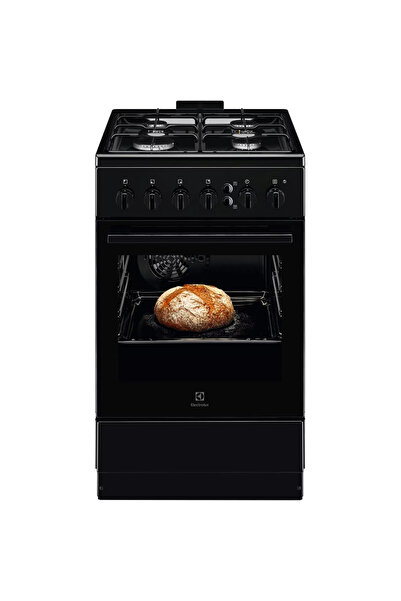 Electrolux Aragaz LKG504022K, 4 arzatoare, Gaz, L 50 cm, Grill (Negru)