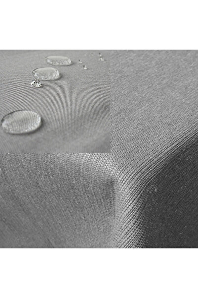 JEMIDI Linen Look Tablecloth, 160 x 320, Grey, Polyester, 55262.79.14