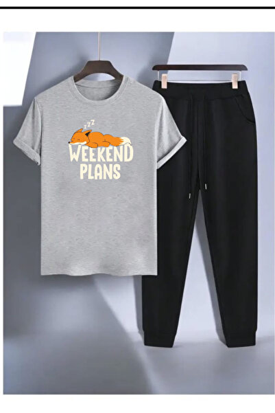 LAVİTTA Wekeend Printed Sweatpants and T-Shirt - Jogger Pants T-Shirt Bottom ...