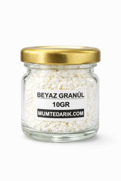 MUMTEDARİK Beyaz Granül Mum Boyası 10 Gr – Mum Yapımı İçin Güçlü Renklendirici
