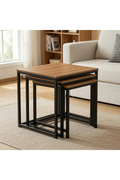 Bleco Sleek Nesting Coffee Tables Set with Modern Design
