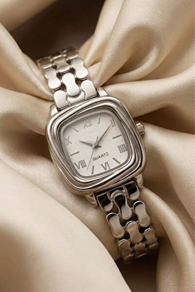 İnogge Women's Steel Watch Silver Color White Dial Vintage Luxury Edition Cla...