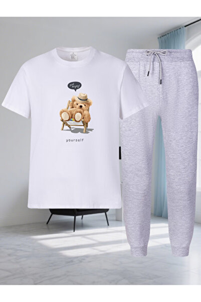 LAVİTTA Enjoy Printed sweatpants and t-shirt - Jogger Pants t-shirt bottom to...