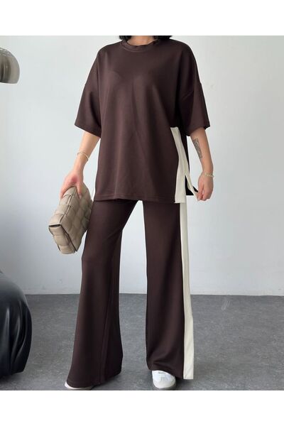 b buhari bykoc Slit Paneled Modal Fabric Tracksuit Set