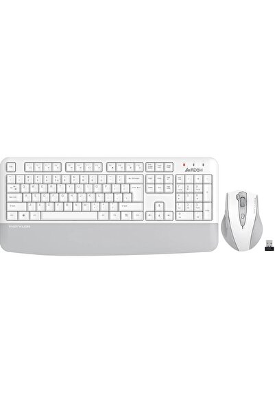 A4 Tech Fg2500S Beyaz Plus 2.4Ghz Fn-Mm Türkçe Q 3200Dpi Kablosuz Klavye & Mo...