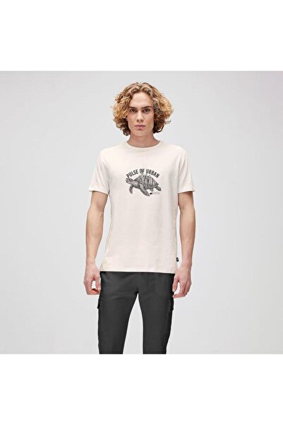 Bad Bear Caretta Pulse Men's Beige Round Neck T-Shirt