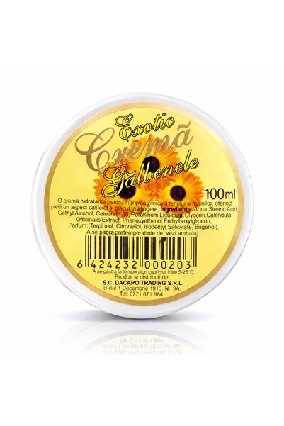 Exotic Cremă cicatrizantă cu Gălbenele, EXOTIC, 100 ml