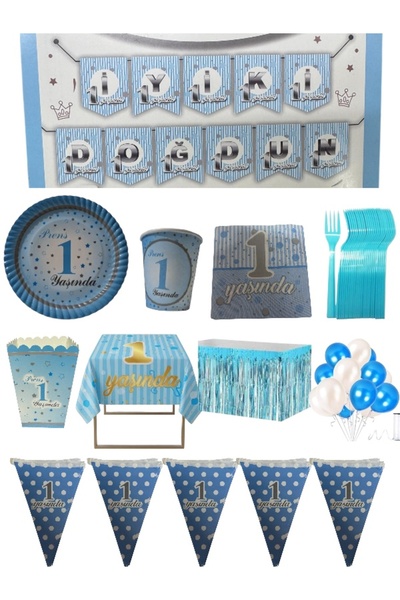CAVAŞ sun hat Set pentru aniversarea de 1 an cu tematică Prințul - Pachet com...