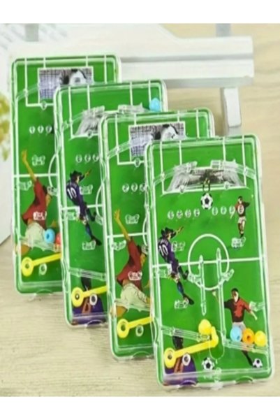 Emrah Gültekin 4 Pieces Mini Handheld Football Pinball Game with 4 Lollipop Candies in Gift Pack for School Distribution