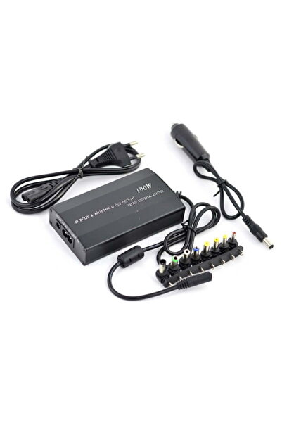 SimpluAcasa Încărcător Universal Laptop 100W, Casă și Mașină, 8 Conectori, Te...