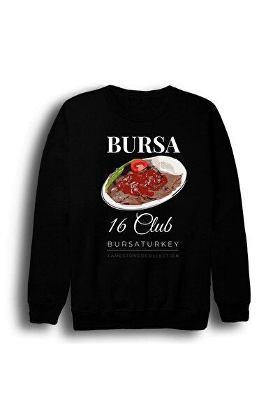 fame-stoned بورسا - 16 - أولوداغ - إسكندر - سيتي بي مطبوع سويت شيرت أسود برقب...