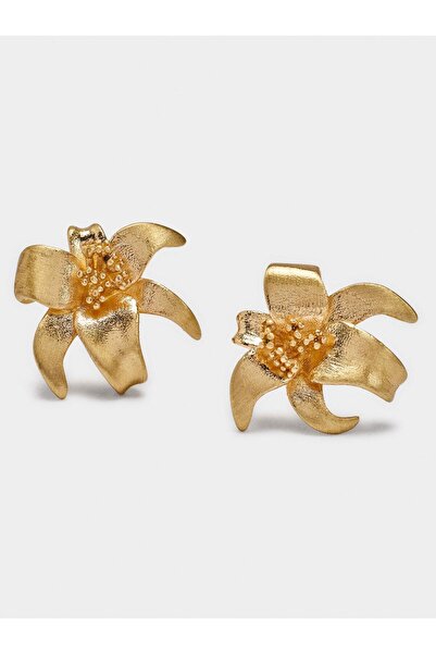 PARFOIS Kabartma Detaylı Çiçek Küpe