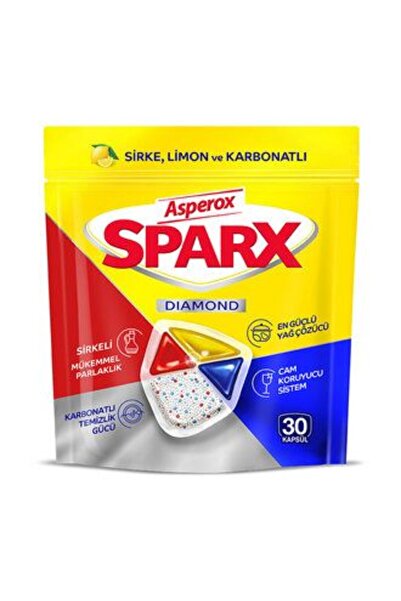 ASPEROX 1 كبسولة سباركس دايموند لغسالة الأطباق 30 قطعة 351 جرام