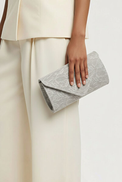 BERNİS YAĞCIOĞLU ZİNCİRLİ ASKILI MİNİ ABİYE ÇANTA LÜKS CLUTCH GECE ÇANTASI KA...