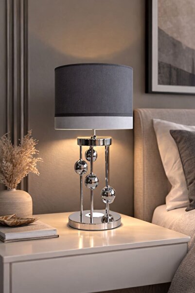 VENÜS NOVA VENÜS ARCTURUS KROM SİLİNDİR ABAJUR ANTRASİT&AÇIK GRİ BAŞLIK