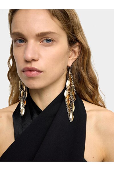 PARFOIS Maxi Uzun Çok Yapraklı Küpe