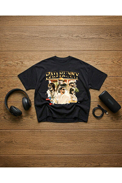 STİL-X Μπλουζάκι Bad Bunny με στάμπα, Unisex, 100% βαμβακερό, Oversize