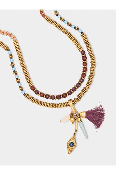 PARFOIS Boncuklu ve Taşlı Çift Kolye