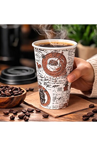 DAYNEX TOPTAN KARTON BARDAK 8 OZ 50'Lİ KAHVE ÇAY KAĞIT BARDAK
