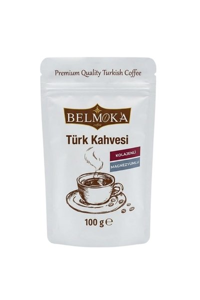 BELMOKA Functional Turkish Coffee Set 3*100 Gr (Collagen-Magnesium) (Bromelain-Inulin) (Aronya-Vitamin C)