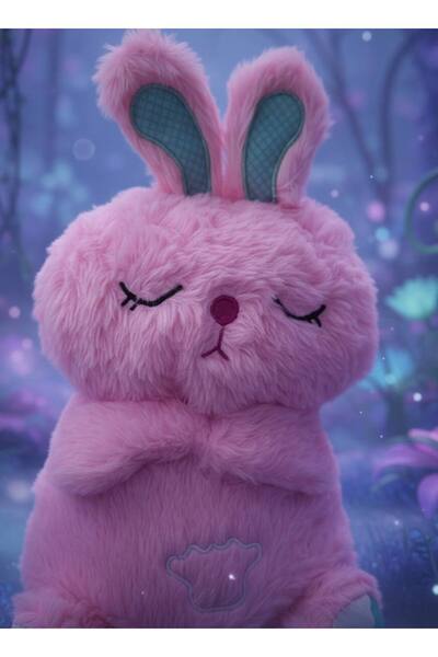 farddad Pembe Nefes Alan Tavşan Peluş Oyuncak – Müzikli Işıklı Bebek Uyku Ark...