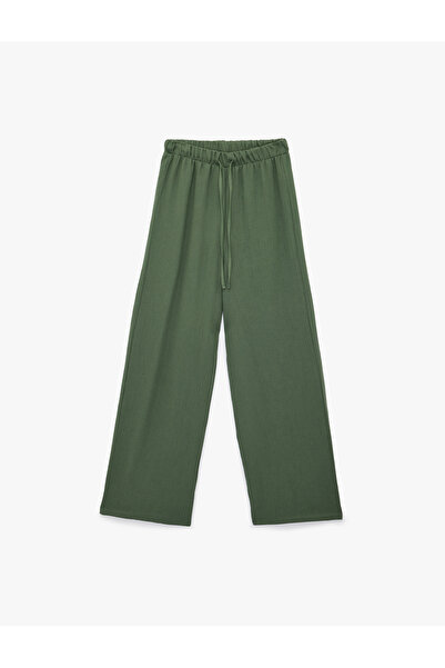 Koton Buy Cotton Get Tie-Detail Wide Leg Muslin Pants