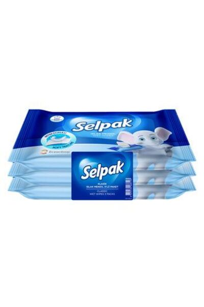 Selpak 2 Classic Wet Pocket Wipes 3 X 15 Packs