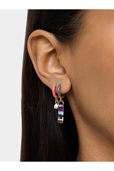 PARFOIS Taş Boncuklu Çok Renkli Küpe Seti