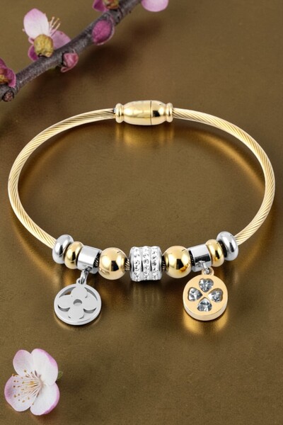 Daniel Klein Gold Color Stainless Steel Bracelet in Stylish Box - Water-Resistant , Guaranteed Tarnish Resistant Dkkblk2009C1