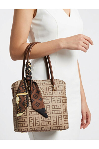 Çanta Trend Miami Polo Clup 5 Compartment Women's Bag with Scarf Accessory an...