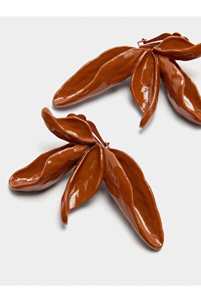 PARFOIS Kabartmalı Yarım Çiçek Küpe