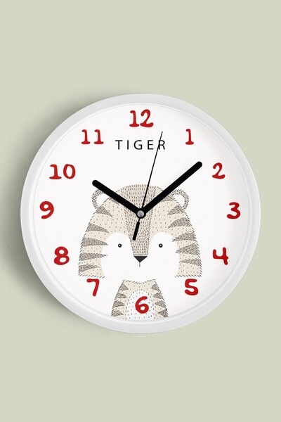 JHAAR Ceas de perete pentru camera copiilor cu design drăguț cu tigru - 42 cm...