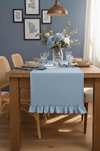 decofav Volane decorative albastre napron – hidrofug P cu amestec de bumbac 1...