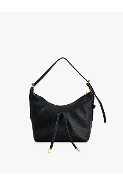 Koton Suni Deri Askılı Fermuarlı Bağcık Detaylı Omuz Çantası