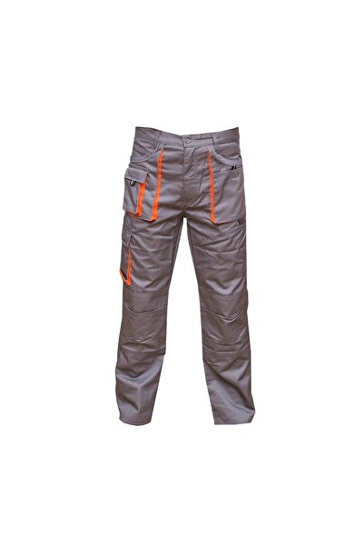 Gantex Pantaloni de protectie in talie, 235 gsm, Desman, gri-portocaliu