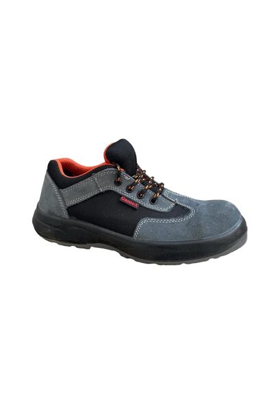 Interbabis Pantofi de protecție 5100 S1, piele întoarsă, bombeu metalic, gri-...