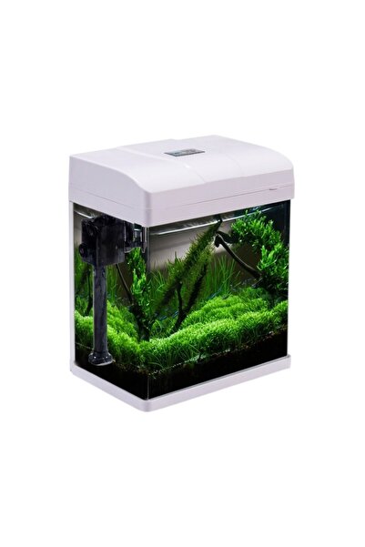 Pufeit حوض أسماك نانو مكتبي (4 لتر) - حوض مدمج للمبتدئين للأسماك والنباتات ال...