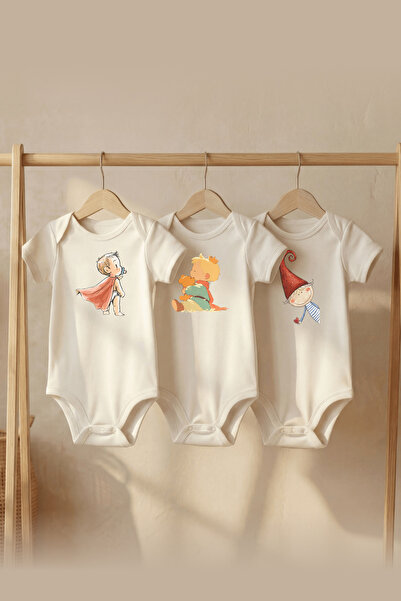 LilJoy مجموعة عضوية 100% مكونة من قطن قطع من بدلة الأطفال ذات الأكمام القصيرة...