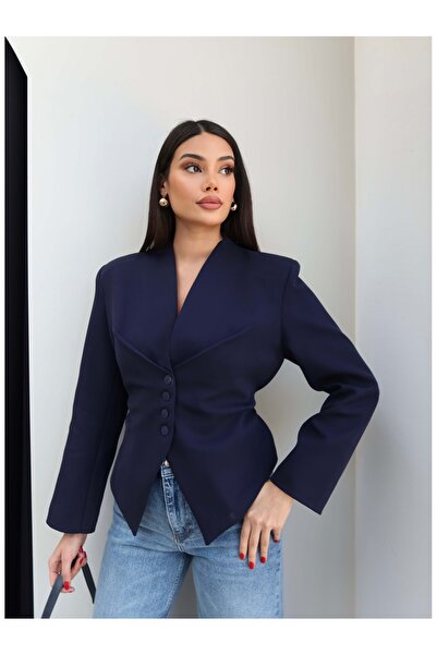 ESRAHELVACI Waist Tie Detailed Blazer Jacket