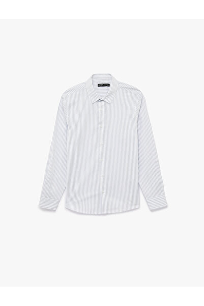 Koton Σετ Βαμβάκι κλασικών μακρυμάνικων πουκαμίσων με γιακά και κανονική εφαρ...