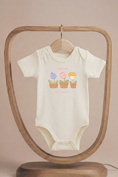 LilJoy بدلة أطفال عضوية 100% مكونة من قطن قطع بألوان زهرية مطبوع بأكمام قصيرة...