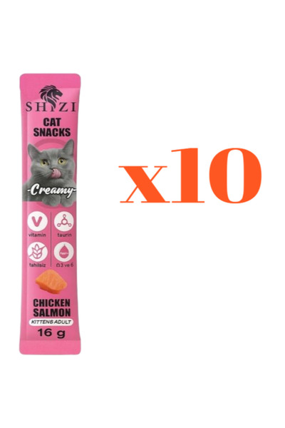 Shizi Creamy Krema Kedi Ödülü Somon 10x16Gr