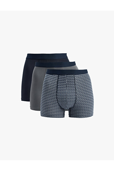 Koton Cotton Patterned 3-Piece Boxer Set