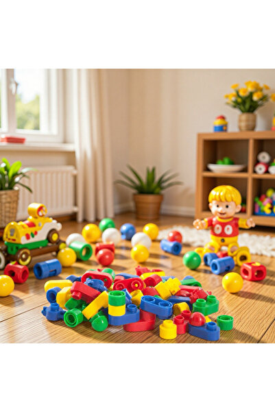 Universul Jucăriilor Set Cuburi Constructie Copii, Blocuri Colorate Mari, Joc...