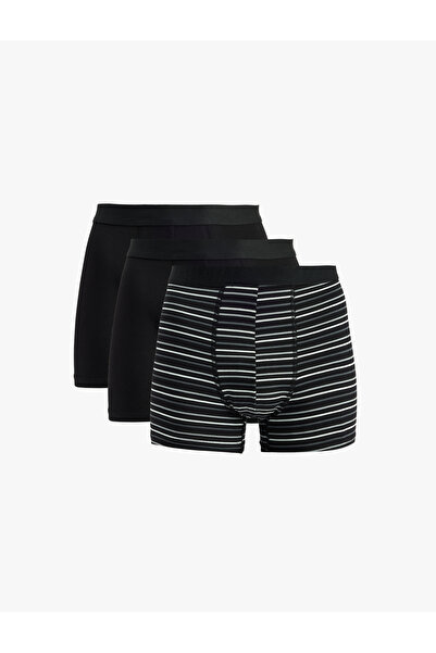 Koton Regular Fit Striped Cotton Lu 3-Piece Boxer Set