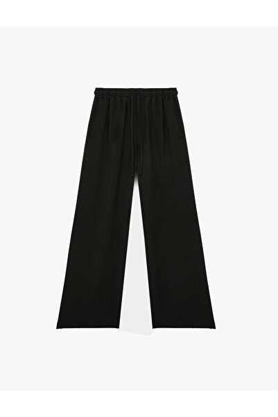 Koton Comfortable Fit Drawstring Waist Viscose Wide Leg Pants