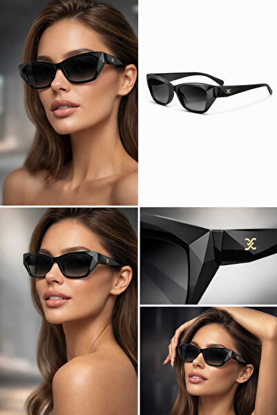 Daniel Klein %100 Polarize UV400 Korumalı - 54 Ekartman Prada Modeli Siyah Ka...